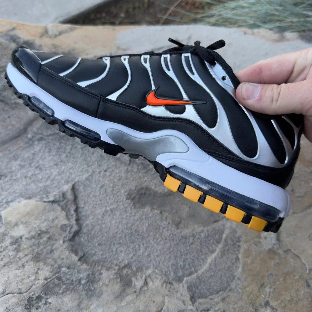 Nike Mens Air Max Plus Golf Black Total Orange FZ4150-002 Size 12 NWOB